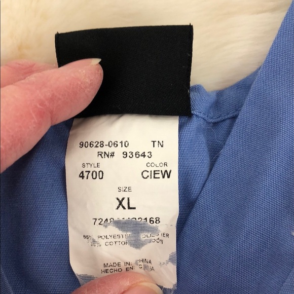 Cherokee ceil blue Scrub Top XL NICU RN - Picture 9 of 9
